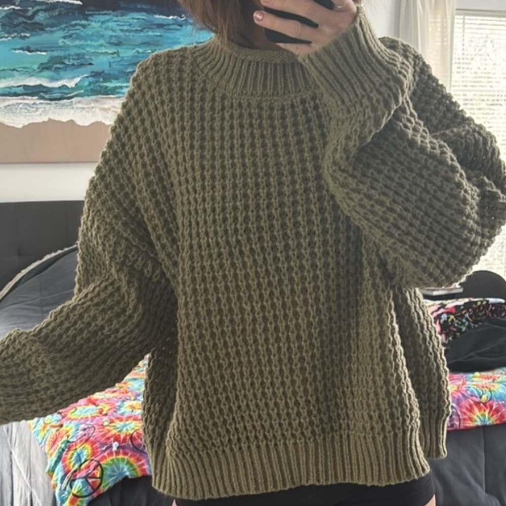 Baltic Born Olive Green Turtleneck Sweater